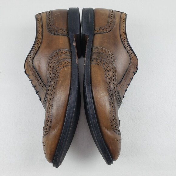 Allen Edmonds McAllister Wingtip Oxford Shoe Mens 12 EEE Brown Leather Dress - Picture 9 of 16